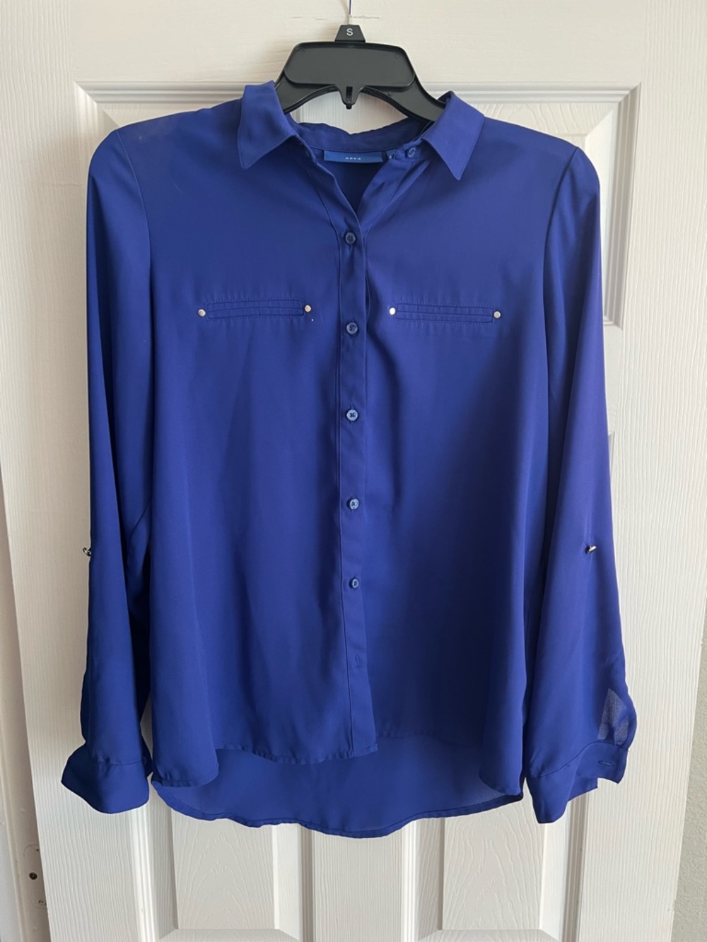 Apt. 9 Button-Down Blouse - Royal Blue